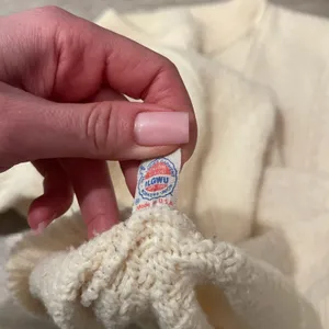 CREAM CABLE KNIT SWEATER S thumbnail 6