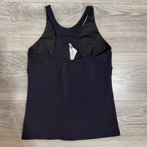 KOS USA Womens Black Supplex Lycra Racerback Activewear Tank Top Sz M‎ Zip Front thumbnail 3