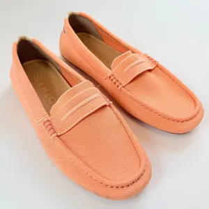 Rothy's The Daily Driver Coral Orange Knit Loafers Shoes Women's Size 7 thumbnail 1