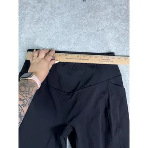 lululemon cropped black leggings size 12 no front seam thumbnail 5