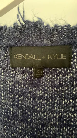 Kendall + Kylie Sweater Cardigan Blue thumbnail 3