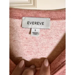Evereve Womens Puff Sleeve Sweatshirt Heathered Pink‎ Chevron Seam Small thumbnail 5