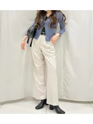 Uniqlo GU Pleated Wide-Leg Pants NWT Natural Small thumbnail 3