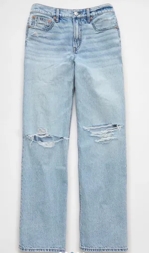 NWOT American Eagle Strigid Ripped High Waisted Stovepipe Jeans thumbnail 1