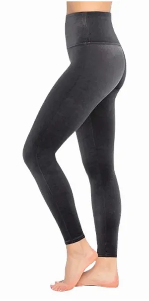 Spanx Ready to Wow Gray Velvet Leggings L Holiday thumbnail 1