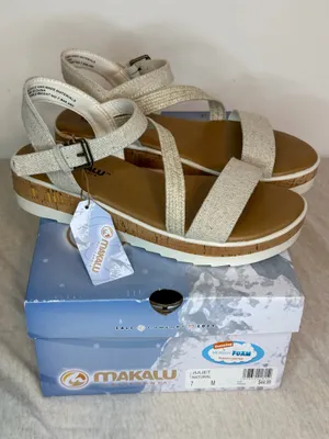 Makalu Juliet Women’s Wedge Sandals Size 7 Natural Cork Platform thumbnail 1