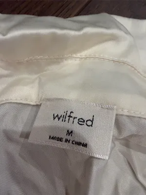 Wilfred Cream Tie-Front Button Down Shirt Size Medium NWT - C54-112 thumbnail 2