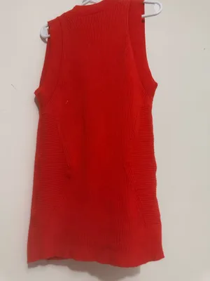 Ann Taylor Petite Red Knit Sweater Vest  thumbnail 2