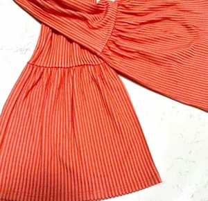 Urban Outfitters Ribbed Ruffle 2-Piece Set - Off-The-Shoulder & Flare Pants thumbnail 4