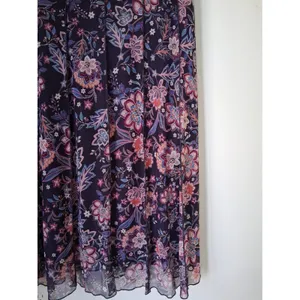 Connected Apparel Purple Floral Sleeveless Chiffon Pullover Lined Dress Size 16 thumbnail 4