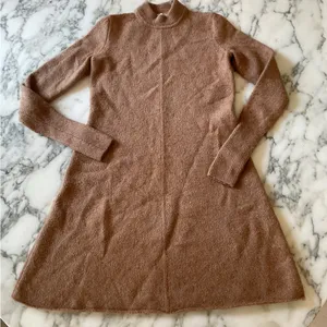 EUC Madewell Sz XS Sweater Mini Dress in Heather Camel $138 pilling fabric shave thumbnail 6