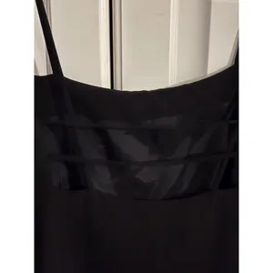 JONES NEW YORK EVENING Black Spaghetti Strap Maxi Dress Side Slit 4 Y2K vintage thumbnail 2