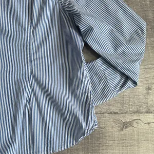 JCrew Cotton Stretch Slim Fit Poplin Shirt Womens 22 Button Up Blue Stripe AW239 thumbnail 4