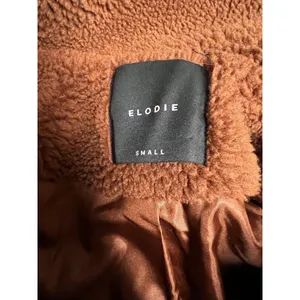 Anthropologie Elodie‎ Faux Sherpa Shearling Teddy Coat Oversized Rust Size Small thumbnail 5