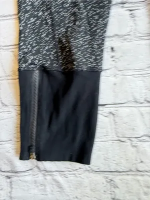 Lululemon Rebel Runner Crop Leggings Zip Leg Wide Waist Size 12 Black Running thumbnail 2