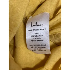 NEW Lulus Yellow Ruffle Smocked Off the Shoulder Wide Leg Romper Jumpsuit Size M thumbnail 4