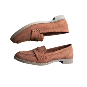 American Eagle Sz 7 Womens Brown Slip On Penny Loafers Preppy Old Money Minimal thumbnail 3
