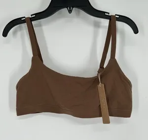 Skims Fits Everybody Scoop Bralette Jasper Brown Kim Kardashian Adjustable Medium thumbnail 1