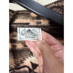 Black Mountain Outdoor Southwestern Fleece Jacket Brown Geometric Zip Womens M thumbnail 4
