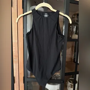 SKIMS fits everybody bodysuit high neck thong jersey sleeveless onyx crewneck thumbnail 2