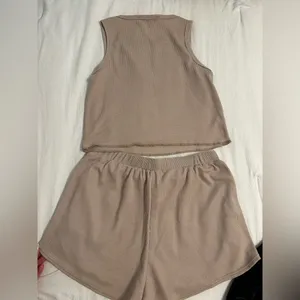 Women's Tan Sleepwear Set Size L thumbnail 4