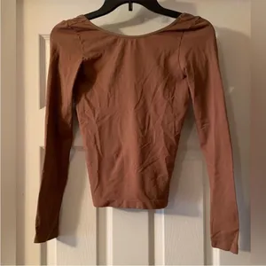 NWOT Free People M/L Low Back Seamless Layering Top Brown NEW Intimately‎ New thumbnail 5