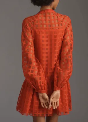 Anthropologie English Factory Organza Long Sleeve Mini Dress, Size M thumbnail 11