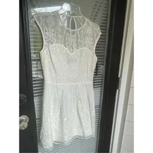 NWT Dolce Vita Kloey Silk Embroidery Dress Ivory Sz S. Formal Bridal cocktail thumbnail 6