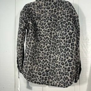 Bagatelle Gray Animal Print Wool Button Down Shacket Size XS EUC thumbnail 6