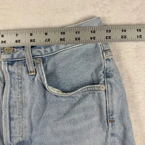 AGOLDE Parker High Rise Cut Off Denim Shorts Light Wash Blue A083E-811 Size 26 thumbnail 4