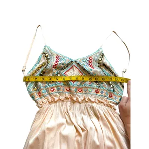 Anthropologie Raga Cotton Embellished Mini Dress - Size L thumbnail 4