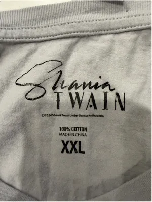 Shania Twain Graphic Tee XXL Grey Blue Short Sleeve T-Shirt thumbnail 3