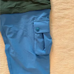 Outdoor Voices RecTrek Zip-Off Pants Size Small Green Blue White Colorblock OV thumbnail 3