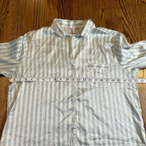 Victoria's Secret Satin Striped Pajama Top Size M thumbnail 3