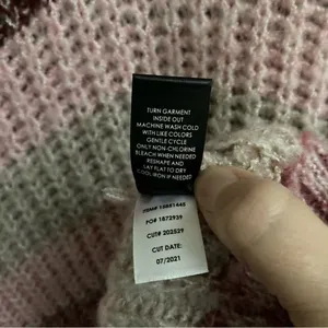 Torrid Pullover‎ Slouchy V-Neck Tunic Sweater Chunky pink ombre Stripe M/10/00 thumbnail 11