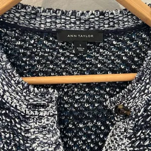Ann Taylor Metallic Knit Sweater Blazer | Size Small thumbnail 4