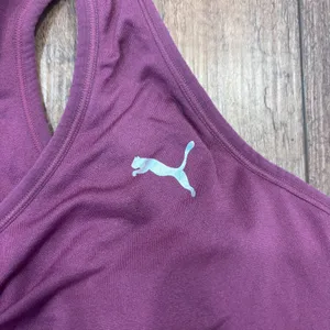 Puma Womens Size 1X Ruched Purple Sports Bra Padded Athletic Running Gym Workout thumbnail 3