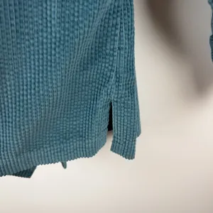 LL Bean Corduroy Button Down Shirt Size MP Shacket Teal Gorpcore Outdoors Rustic Blue thumbnail 3