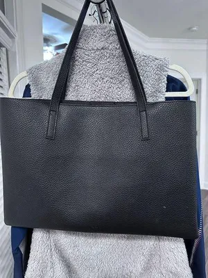 Vince Camuto Luck Tote in Black with Grey Stripe thumbnail 2