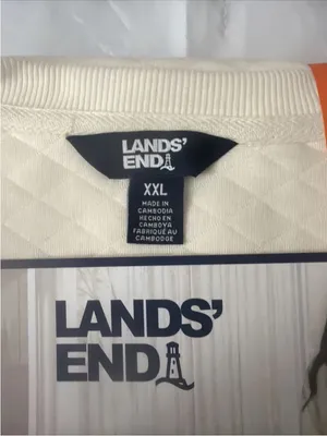 Lands’ End Off White Cream Quilted Loungewear 2 Piece Top Pants Set XXL XL New thumbnail 7