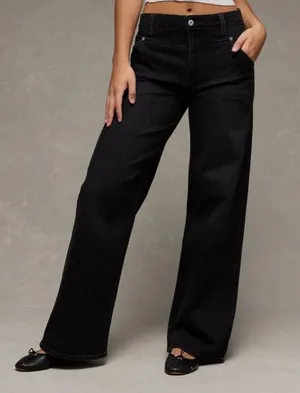 American Eagle Super High Rise Baggy Wide Leg Jeans thumbnail 1
