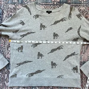 Rails Theo Jaguar Sweatshirt Grey Crew Neck Pullover Size Small thumbnail 12