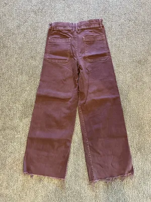 marine fit maroon zara jeans thumbnail 2