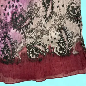 Vintage 90’s/Y2K Purple Sheer Beaded Fashion Scarf thumbnail 2