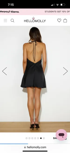 Hello Molly Black Silk Dress thumbnail 2