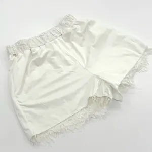 White High Waist Lace Shorts High Rise Floral Shorts Pants Summer Casual Pants thumbnail 5