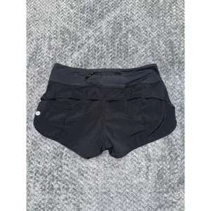 LULULEMON Women's Speed Up Shorts Way stretch Black Size 4 thumbnail 3