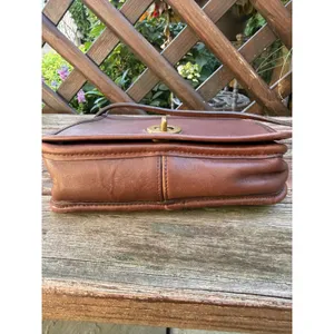 Vintage Coach Legacy Companion Flap Crossbody Bag Mahogany Leather 9076 thumbnail 7