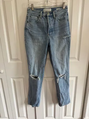 Aritzia Denim Forum The BF High Rise Loose 28" Light wash Size 25 thumbnail 2
