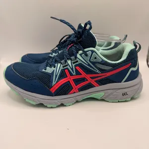 Asics Gel-Venture 8 Womens Navy Teal Pink Trail Running Shoes 1012B230 Size 10 thumbnail 2